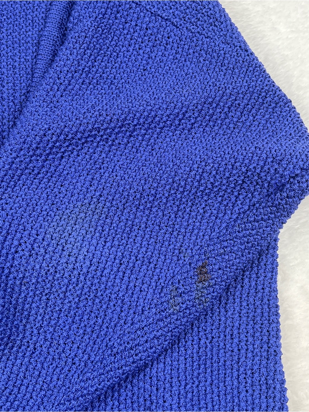 Vintage Dalton Studio Wool Cardigan Sweater XS Royal Blue Italy Oversized - Picture 2 of 6